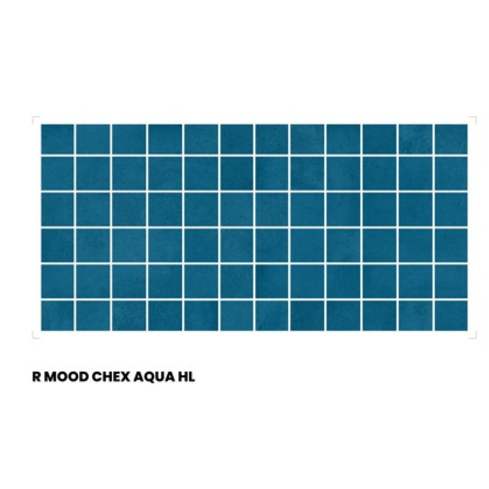R MOOD CHEX AQUA HL